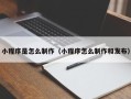 海口小程序是怎么制作（小程序怎么制作和发布）